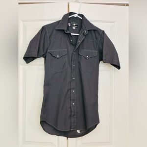 Men's Charcoal Button-Down Shirt